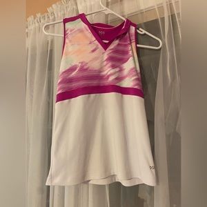 DSG Girls XL Pink Colorblock Sleeveless Polo Girls Size L